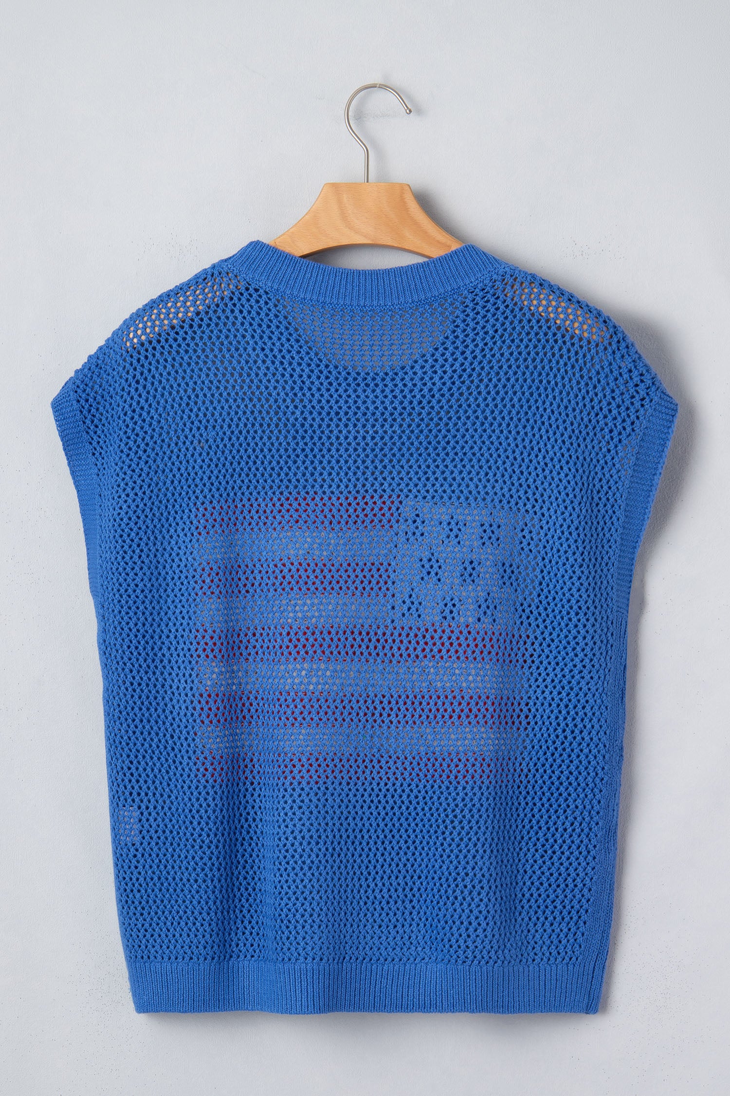 White Flag Graphic Short Sleeve Sweater Top